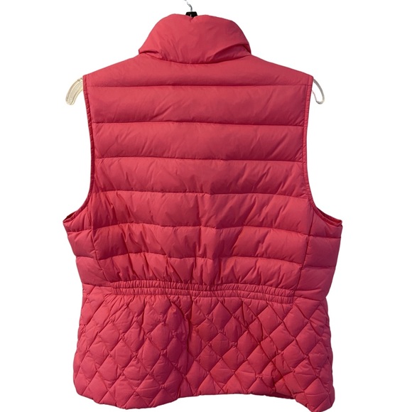 Talbots Pink Puffer Zip Up Vest - Sz L - Picture 2 of 9